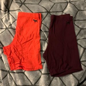 VS PINK Cotton Biker Short Size Small (2 pairs!)